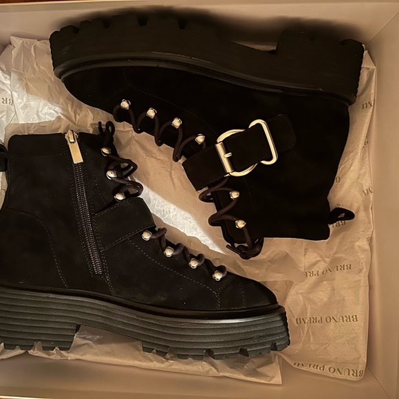 Leather Combat Boots - Picture 3 of 5